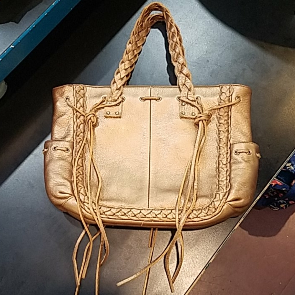 Nordstrom Genuine Leather Purse  (gold)